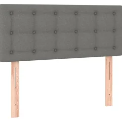 vidaXL Sänggavel 80x5x78/88 cm tyg Mörkgrå