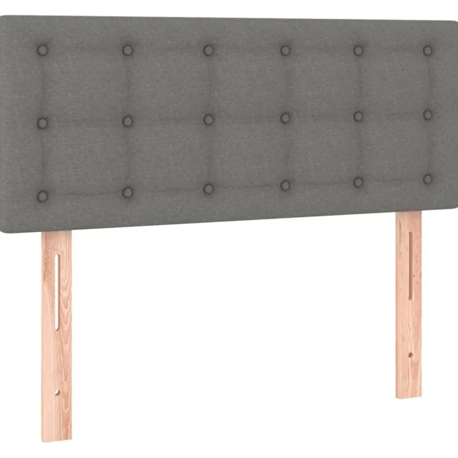 vidaXL Sänggavel 80x5x78/88 cm tyg Mörkgrå