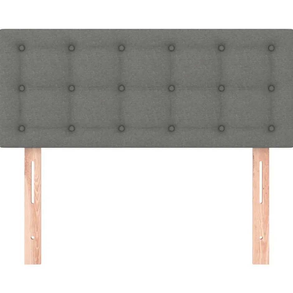 vidaXL Sänggavel 80x5x78/88 cm tyg Mörkgrå
