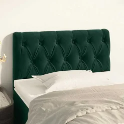 Best vidaXL Sänggavel 80x7x78/88 cm sammet Mörkgrön