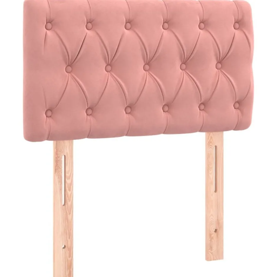 vidaXL Sänggavel 80x7x78/88 cm sammet Rosa