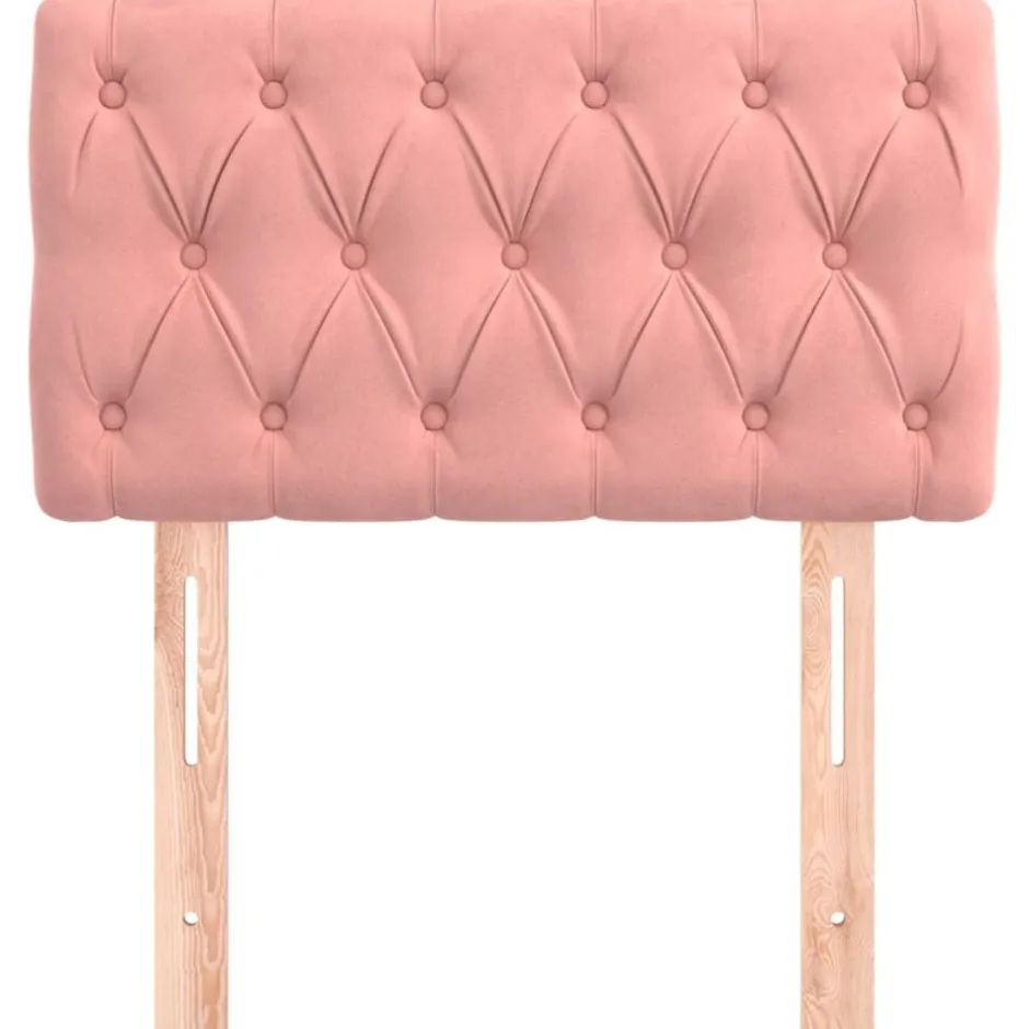 vidaXL Sänggavel 80x7x78/88 cm sammet Rosa