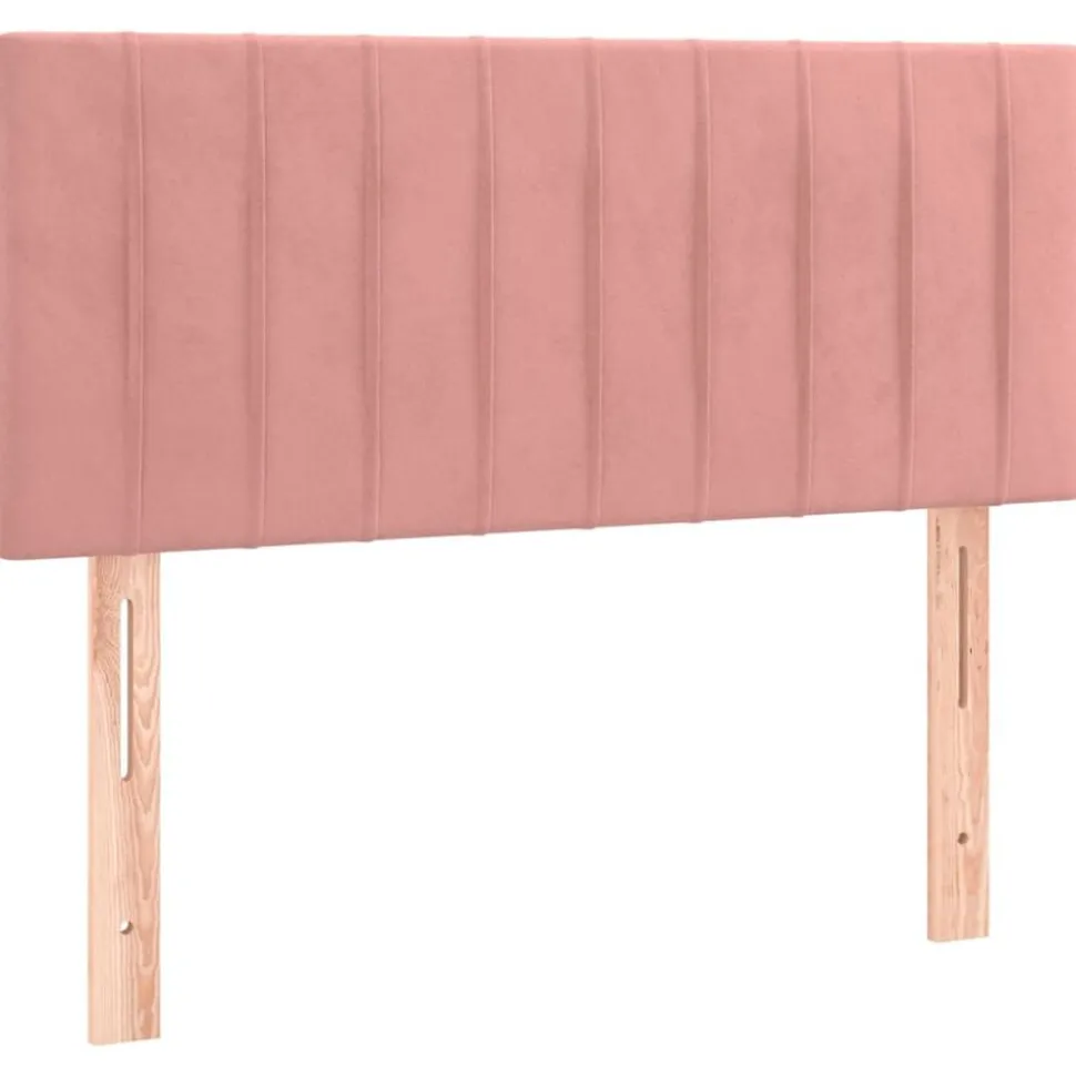 vidaXL Sänggavel rosa 80x5x78/88 cm sammet