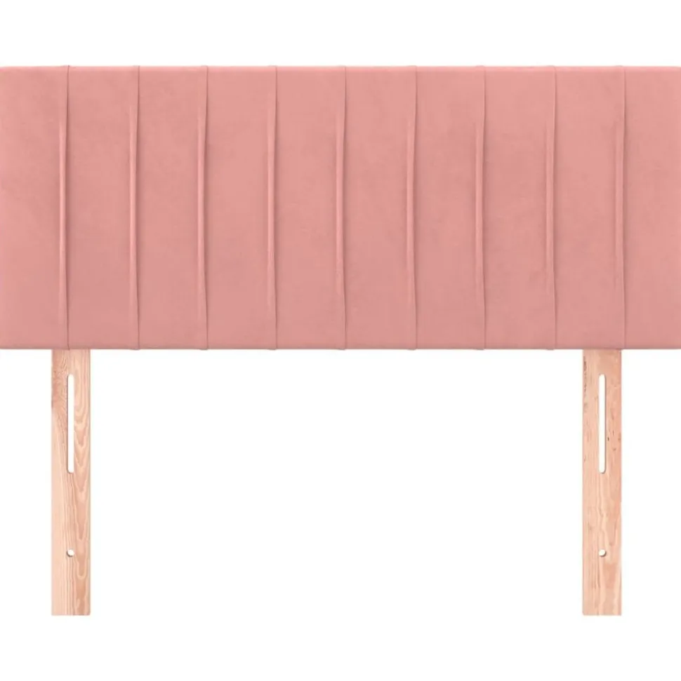 vidaXL Sänggavel rosa 80x5x78/88 cm sammet