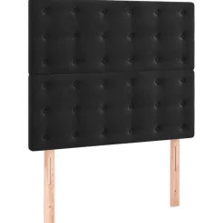 Best vidaXL Sänggavel 80x5x118/128 cm sammet Svart