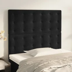 Best vidaXL Sänggavel 80x5x118/128 cm sammet Svart