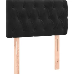 Clearance vidaXL Sänggavel 80x7x78/88 cm sammet Svart