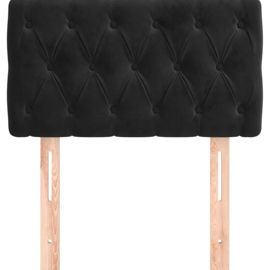 Clearance vidaXL Sänggavel 80x7x78/88 cm sammet Svart