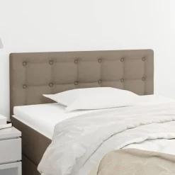 vidaXL Sänggavel taupe 80x5x78/88 cm tyg