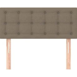 vidaXL Sänggavel taupe 80x5x78/88 cm tyg