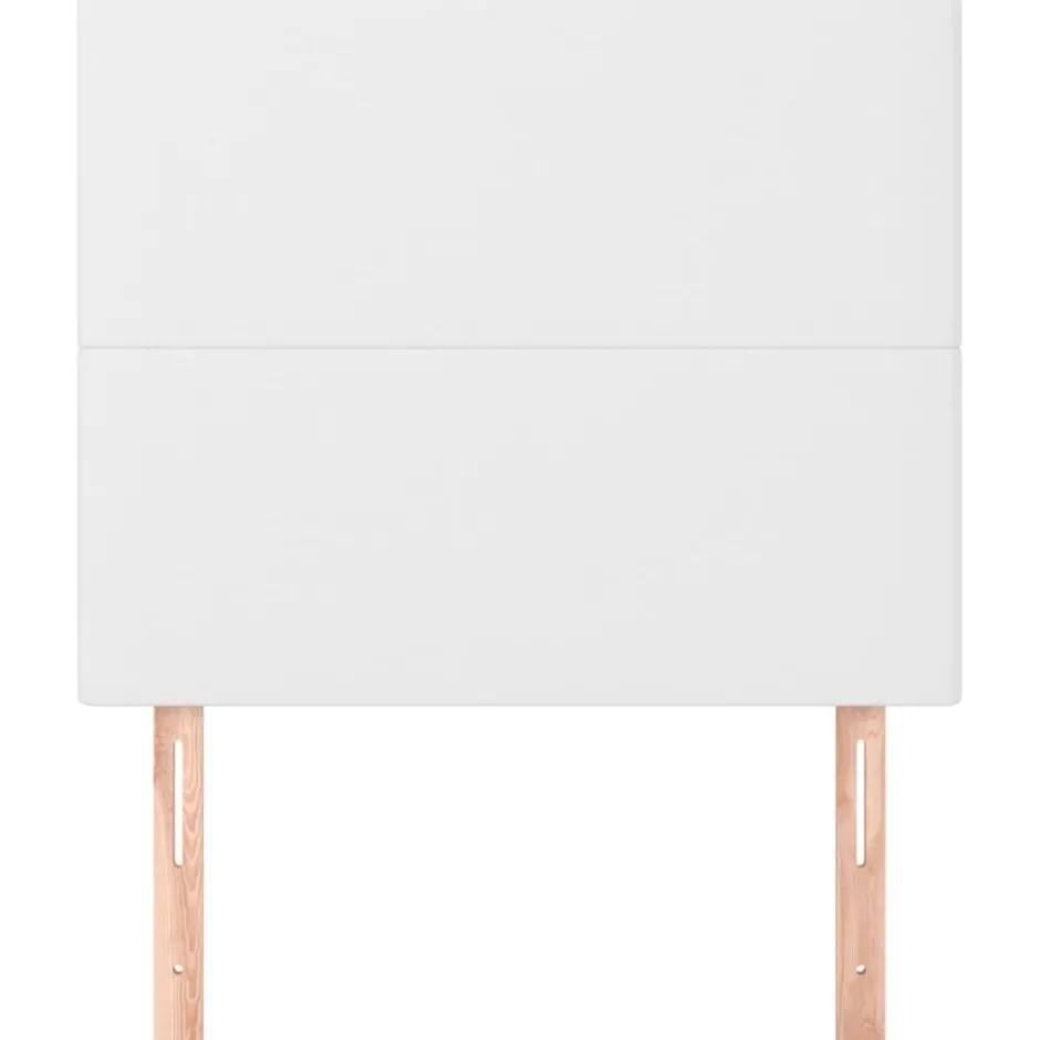 vidaXL Sänggavel 80x5x118/128 cm konstläder Vit