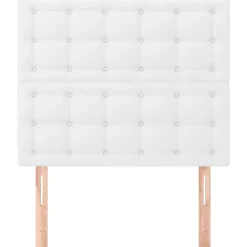 Hot vidaXL Sänggavel 80x5x118/128 cm konstläder Vit