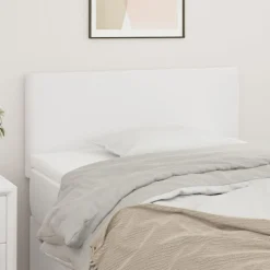 vidaXL Sänggavel vit 80x5x78/88 cm konstläder