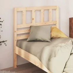 vidaXL Sänggavel 81x4x100 cm massiv furu Naturfärg