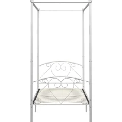 vidaXL Sänghimmel utan madrass metall 90x200 cm