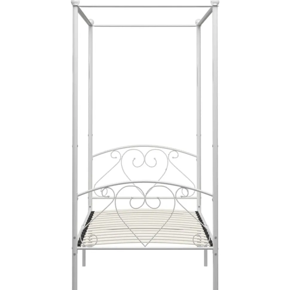 vidaXL Sänghimmel utan madrass metall 90x200 cm