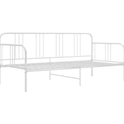 Hot vidaXL Sängram bäddsoffa metall 90x200 cm Vit