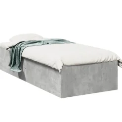 Clearance vidaXL Sängram 75x190 cm konstruerad trä Betonggrå