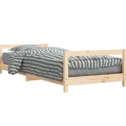 Best vidaXL Sängram för barnsäng 80x200 cm massiv furu Naturfärg