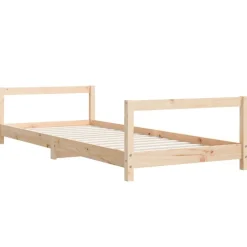 Best vidaXL Sängram för barnsäng 80x200 cm massiv furu Naturfärg