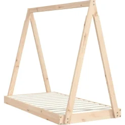 vidaXL Sängram för barnsäng 70x140 cm massiv furu