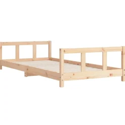 Outlet vidaXL Sängram för barnsäng 90x200 cm massiv furu Naturfärg