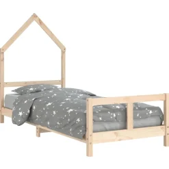 vidaXL Sängram för barnsäng 80x200 cm massiv furu