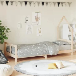 vidaXL Sängram för barnsäng 80x200 cm massiv furu