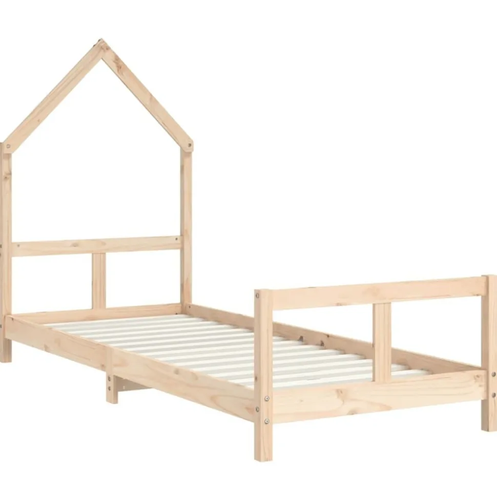 vidaXL Sängram för barnsäng 80x200 cm massiv furu