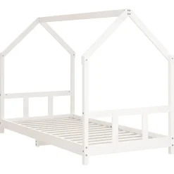 Clearance vidaXL Sängram för barnsäng 90x200 cm massiv furu Vit