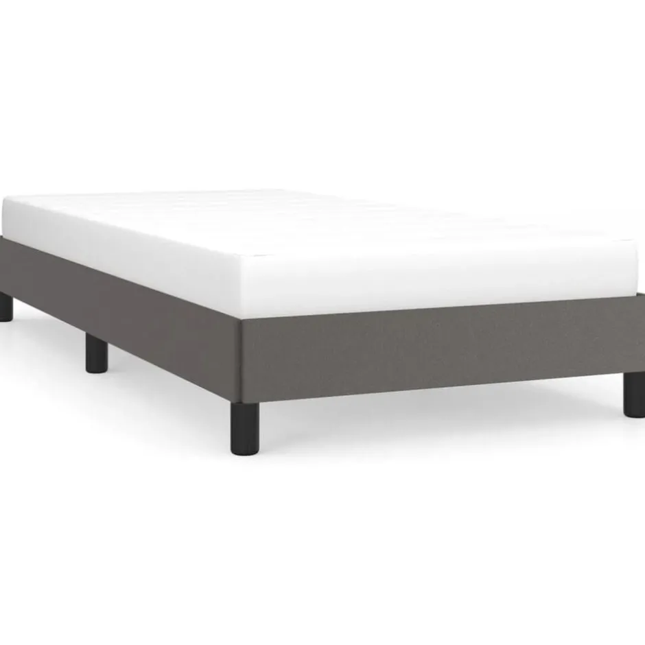 Best vidaXL Sängram 80x200 cm konstläder Grå
