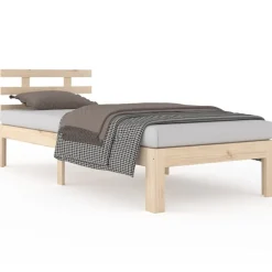 Sale vidaXL Sängram massivt trä 75x190 cm Naturfärg
