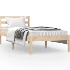 Sale vidaXL Sängram massivt trä 75x190 cm Naturfärg