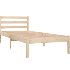 Sale vidaXL Sängram massivt trä 75x190 cm Naturfärg