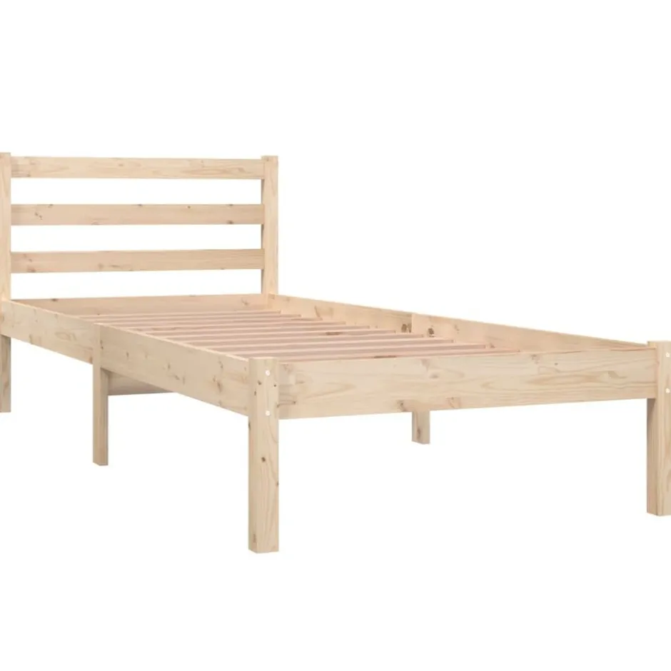 Sale vidaXL Sängram massivt trä 75x190 cm Naturfärg