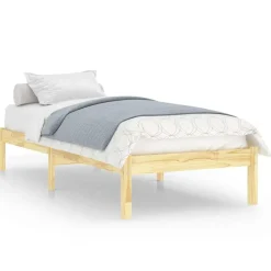 Sale vidaXL Sängram massivt trä 75x190 cm Naturfärg