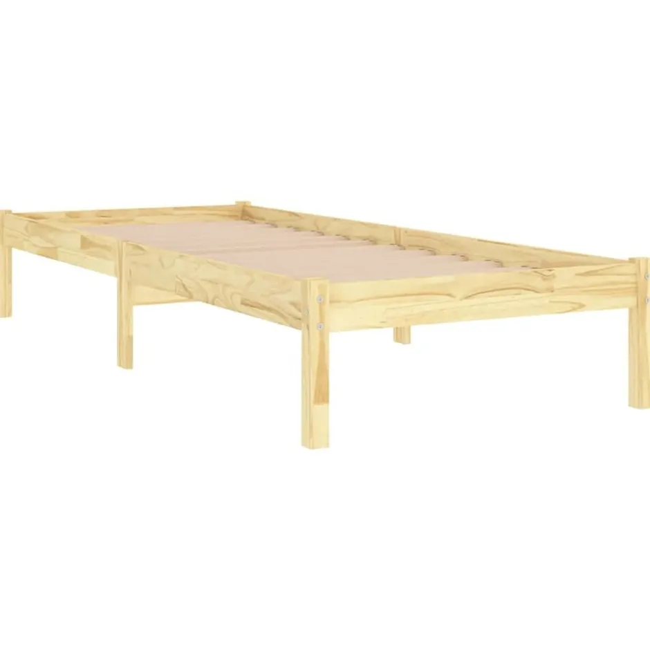 Sale vidaXL Sängram massivt trä 75x190 cm Naturfärg