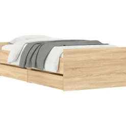 New vidaXL Sängram med lådor sonoma-ek 100x200 cm Sonoma ek