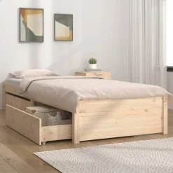 vidaXL Sängram med lådor 75x190 cm