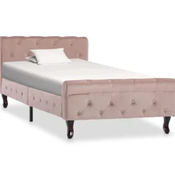 New vidaXL Sängram sammet 90x200 cm Rosa