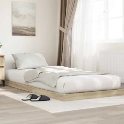 Clearance vidaXL Sängram Sonoma 75 x 190 cm Konstruerat trä Sonoma ek