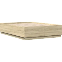 Best vidaXL Sängram sonoma-ek 150x200 cm konstruerad trä Sonoma ek
