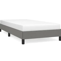 vidaXL Sängram utan madrass mörkgrå 80x200 cm tyg