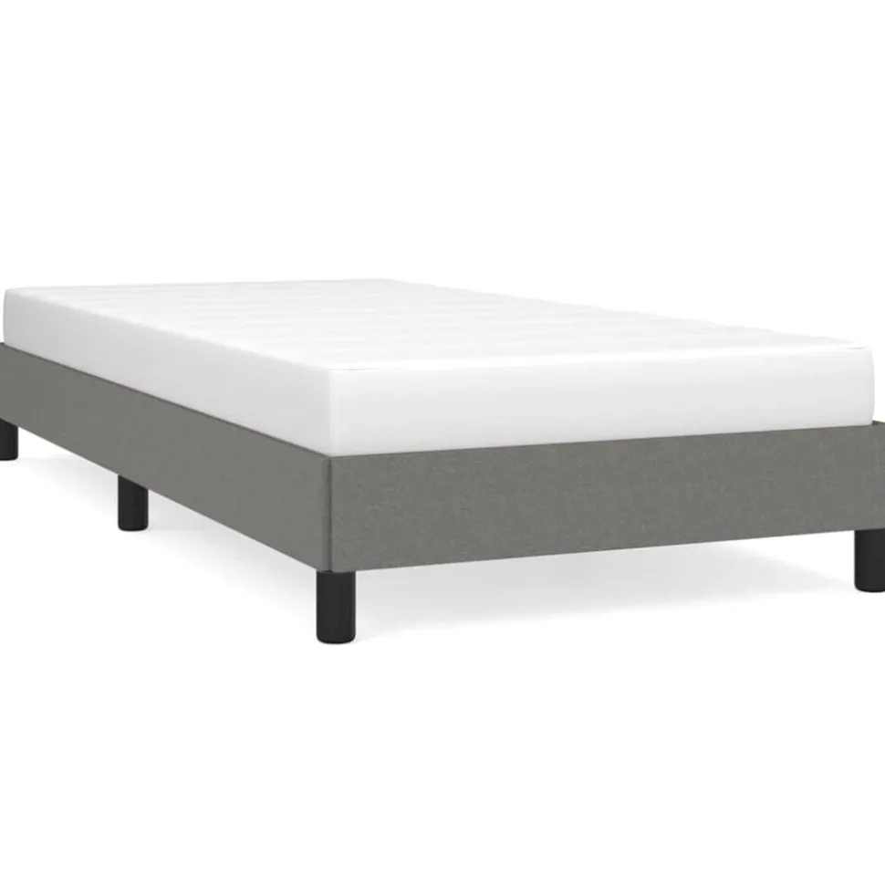 vidaXL Sängram utan madrass mörkgrå 80x200 cm tyg