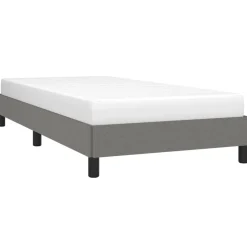 vidaXL Sängram utan madrass mörkgrå 80x200 cm tyg