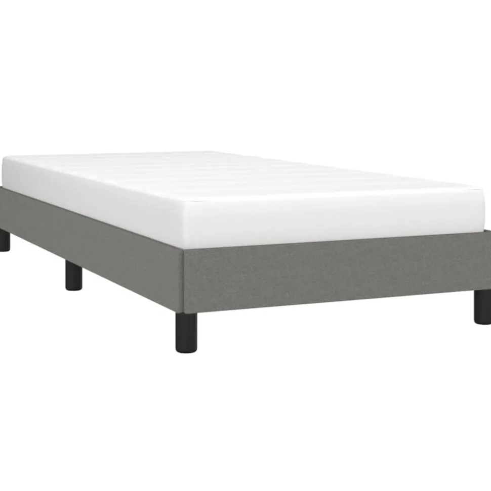 vidaXL Sängram utan madrass mörkgrå 80x200 cm tyg