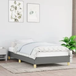 Sale vidaXL Sängram utan madrass 80x200 cm tyg Mörkgrå