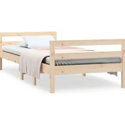 vidaXL Sängram utan madrass 90x200 cm massiv furu