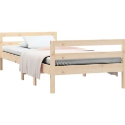 vidaXL Sängram utan madrass 90x200 cm massiv furu