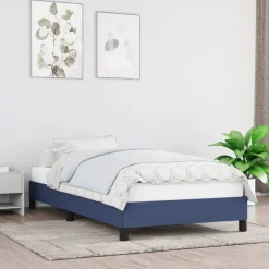 Sale vidaXL Sängram utan madrass 80x200cm tyg Blå